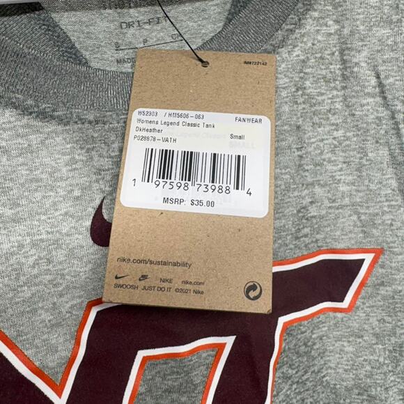 Burgundy and grey nike virginia 2 piece set - Picture 4 of 8